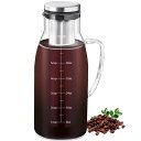 ポカロティー 水出しアイスコーヒーメーカー 冷珈琲メーカー 水出しコーヒーポット 1500ML アイスティー 耐冷 耐熱ガラス製 コーヒーサーバー コーヒージャ...