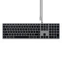 SATECHI スリム W3 USB-C 有線 バックライト キーボード US配列 テンキー付き (MACBOOK PRO IMAC MAC MINI IPAD PRO 以降など対応) (3ゾーン)(2)