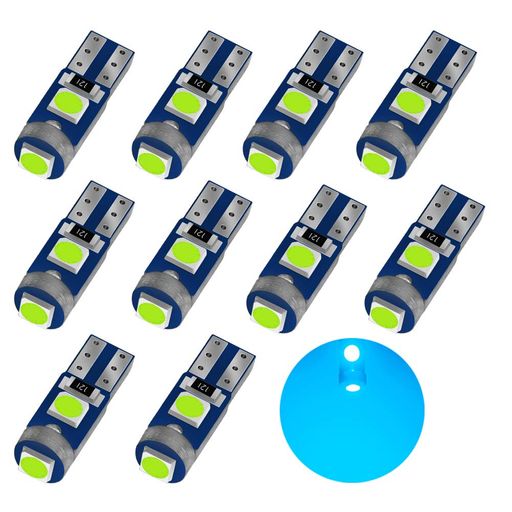 T5LEDアイスブルーメーター球/パネル球/エアコン球拡散3030SMD3連高輝度12V車用バイク用LED電球ダッシ..