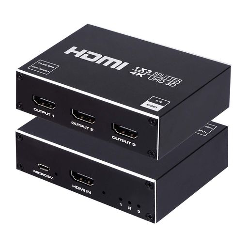HDMI 分配器 セレクター 1入力3出力 HDMI スプリッター 1X3同時出力 アダプター 1.4 3D 4K 対応 PC XBO..