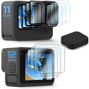 【9枚】FITSTILL 強化ガラスフィルムセット に適用GO PRO HERO 12/ HERO 11/HERO 10 / HERO 9 BLACK アンチス...