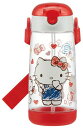 スケーター(SKATER) 子供用 ストロー付き 水筒 クリアボトル サンリオ ハローキティ480ML シリコーン 女の子 PDSH5(3)