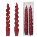 手作りの7.5インチスパイラルキャンドルCandlesテーパーキャンドルホームデコレーションフェスウェディング用2個入り(Red)