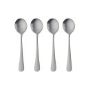 BISDARUNカレースプーンスープスプーンブイヨンスプーン4本18-0ステンレス艶消しサテン仕上げ食洗器対応シルバー