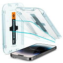 SpigenEZFitガラスフィルムiPhone14Pro用貼り付けキット付きセンサー保護タイプiPhone14Pro対応保護フィルム2枚入