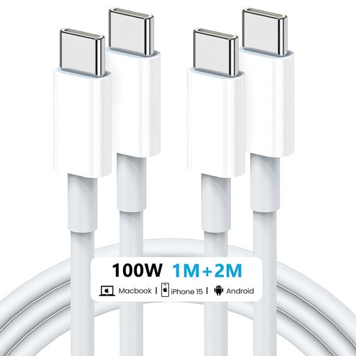 USB TYPE C ť֥ USB C/TYPE C TO TYPE C ֥ 1M+2M 2ܥåȡ PDб 100W/...