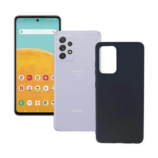 対応GalaxyA525GSC-53Bケース【ブラックTPU】米軍MIL規格耐衝撃薄型軽量擦り傷防止落下防止滑り止め指..