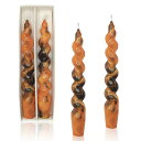 2個手作りテーパーキャンドルカラーパターンろうそくスパイラルキャンドルロウソクホーム飾り/結婚式/パーティー/クリスマス装飾ロマンチックな雰囲気作り蝋燭