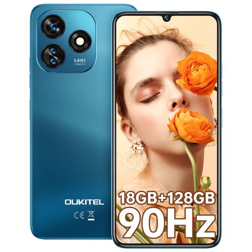 OUKITEL C51 スマートフォン 本体 SIMフリー18GB RAM+128GB ROM 1TB拡張可能 ANDROID 13 スマホ 6.8インチ 大画面 90HZのリフレッシュレート 13MP+5MPカメラ 5150MAH 大容量バッテリー