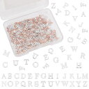 OLYCRAFT884個26種類アルファベットメタルパーツアルファベットネイルパーツアルファベットメタルレジン封入レジン封入レジンパーツネイルパーツネックレスイヤリングシルバー