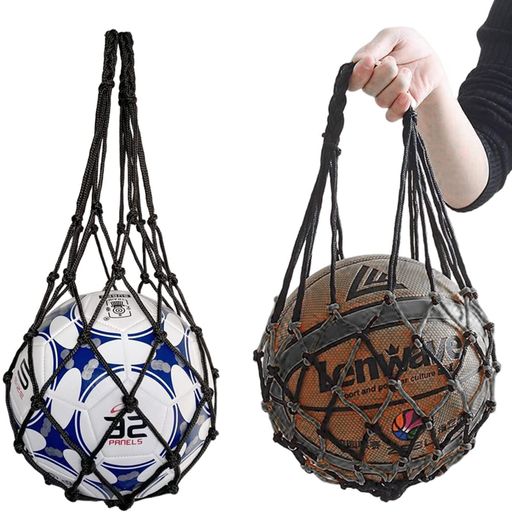 GODRII2個ボールバッグサッカーバッグバスケットボールバッグ収納バッグテニス野球ラグビーバドミントンバレーボール卓球セミテニスバッグ収縮可能バック持ち運び可能ブラック