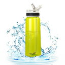 ACECAMP BPAフリー 800ML大容量水筒、TRITAN製 プラスチック ストローボトル 、スポーツ 、グリーン(3)