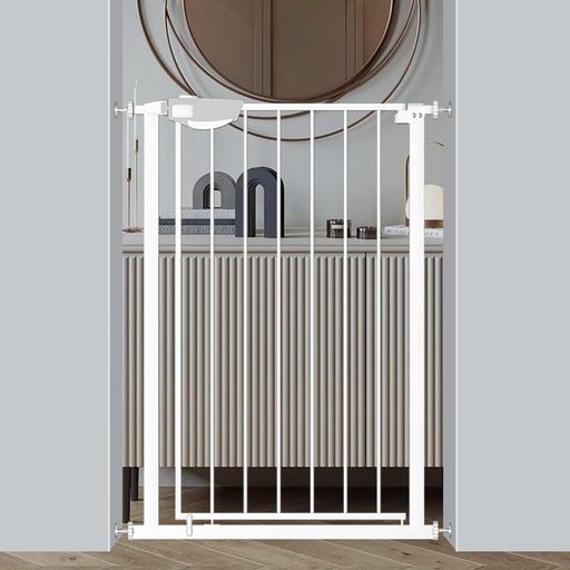 Seogvaペットゲート3.5cm柵間隔ペットドア付き高さ78cmペットゲート犬猫ゲートブラックホワイト猫用ゲ..