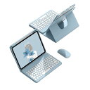マウス付きiPad11インチ2025(A16)/iPad第10世代10.9インチ2022ケースキーボード付き回転キーボードケース縦アイパッドペン収納カバー耐衝撃透明クリア背面カバーマグネット分離式丸型キー