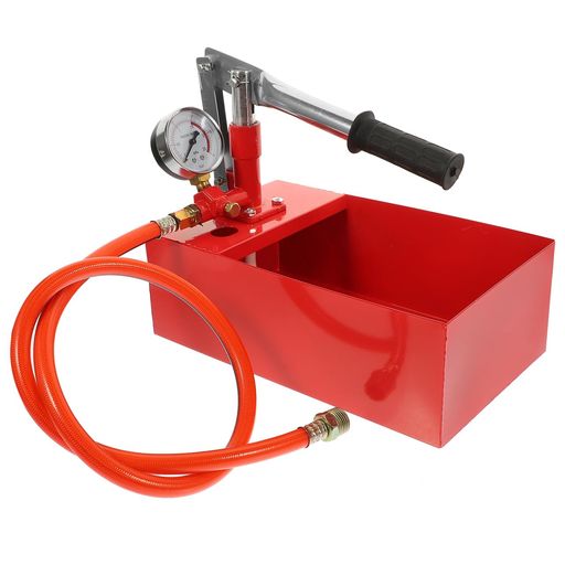 iplusmile油圧水圧テストポンプアルミニウム25KG水圧テスターマニュアル油圧テストポンプ機G1/2ホースパイプはランダムカラー赤い