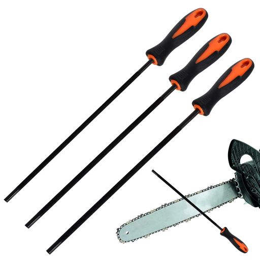 3個チェーンソーファイルチェーンソーチェーン研磨ファイル4.0mm4.8mm5.5mm高炭素硬化鋼ラウンドヤスリ..
