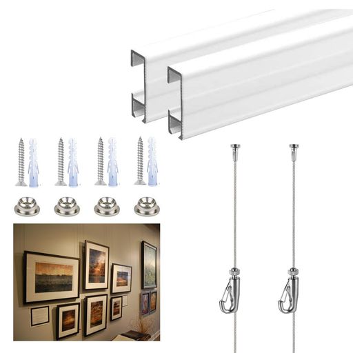 MYCOLOピクチャーレールセット壁面用ワイヤーフック後入れ額縁絵画写真時計吊り下げ壁掛け用取扱説明書..