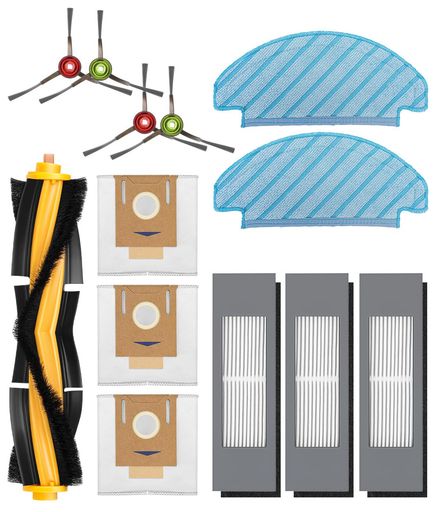 ロボット掃除機消耗品T8N8+N10PLUST9用消耗品セットアクセサリーキットフィルター紙パックブラシモップ..