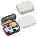 PHPandaHall3個セット小さい水彩画調色パレット水彩ケース絵具ケース顔料パレット絵画画材絵皿蓋付き絵具油絵漫画ホビーアーティスト学生6.2x5x1.7c...