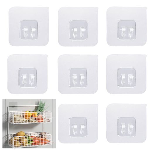 ZHEJIA浴室ラックテープ(8枚セット)壁掛けラック用テープ強力粘着フック鉄棚固定壁傷つけない風呂場洗..