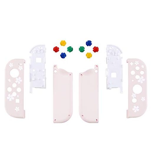 eXtremeRateスイッチジョイコン対応用交換シェル、switchjoyconとswitch有機elモデルに対応用ハンドヘルドコントローラーハウジングケース、フルセットボタン付き、ジョイコンに対応用DIY交換…