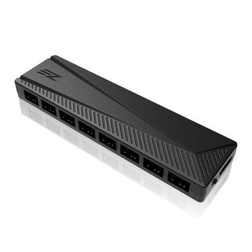 EZDIY-FAB ARGB PWMファンハブ 、8 PWMポート+8 ARGBポート、12V RGB / 5V ARGBマザーボード同期、PWM機能ファンアダプター、2つの照明システム、SATA電源入力、PCケースファン用