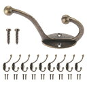 帽子掛けフックアンティーク調フック壁掛け壁フックコートラックコート掛けウォールフックフック壁掛け収納玄関浴室キッチン寝間用ウォールフック吊り下げ収納高耐荷重10...