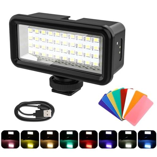 PULUZ40m防水LEDライト水中ライト防水電灯ダイビングライトIPX8水中40M防水ライトカメラフィルライト超..