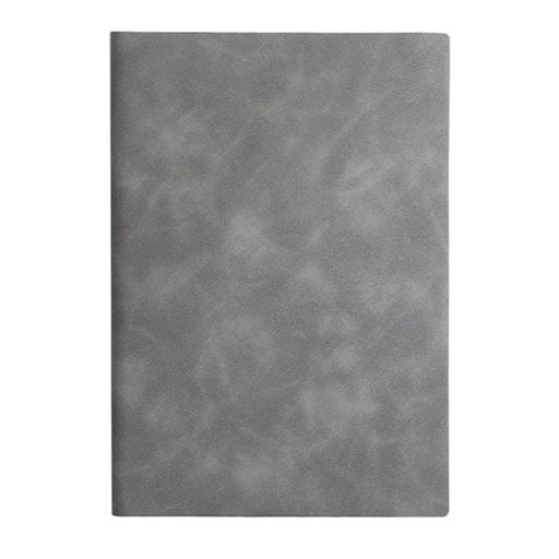 MOCOXYKLXY日記帳A5メモ帳ノートPU革製100枚200ページ14.7cmx21cm持ち運び便利オフィス勉強用ノートスケジュール帳(グレー)