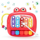 QIZEBABY 多機能 ピアノおもちゃ 恐竜ピアノ キッズ キーボード おもちゃ 赤ちゃん 楽器 子供おもちゃ 知育玩具 指先訓練 聴覚発達 色認知 モンテッ...