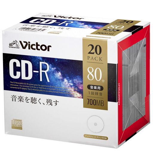 ӥ(VICTOR)  CD-R AR80FP20J1 (48®/20) ۥ磻