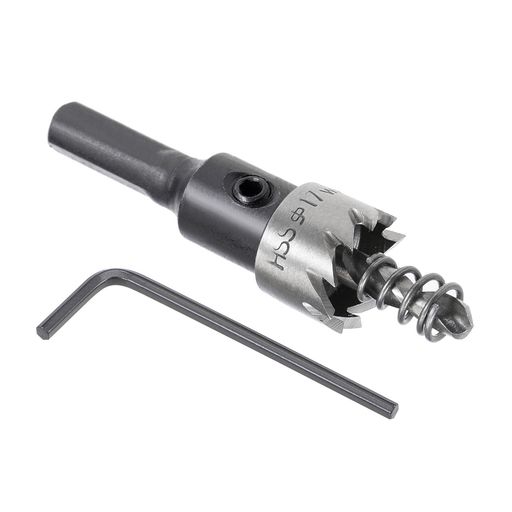 Kozelo1個ホールソー17mmHSSハイス鋼ドリルビットホールカッターステンレスアルミ金属木材プラスチック用三角シャンク