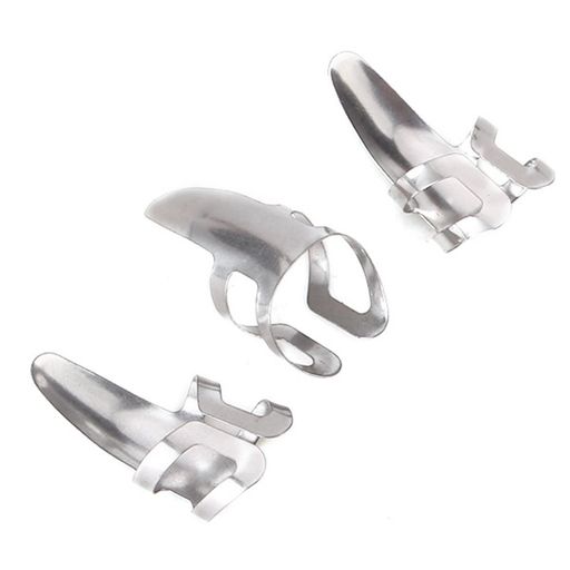 Yibuyクロムフィンガーピックステンレススチールギターピック人差し指ピック3枚入り