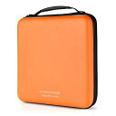 192枚収納DVD/CD対応ブルーレイディスクセミハードケースポータブル ウォレット (ORANGE)