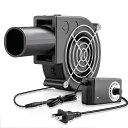 GDSTIME97mmx33mmDC12V換気扇空冷ファン(AC100V~240V駆動速度制御付き)、廃油機、廃油ストーブ、キャンプ、アウトドアバーベキュー用のクーリングファン