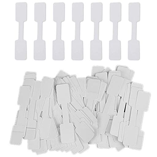 200枚無地値札値札タグ紙の値札テープ式ジュエリー識別ラベル価格スタグ提げ札ペット名前タグな指輪ブ..