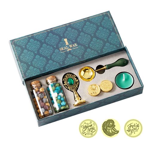 シーリングワックスセットシーリングスタンプスタンプシール印面3種ワックススプーン招待状告白記念日誕生日祝い手紙印章初心者お礼状装飾DIYおしゃれギフトボックス