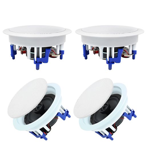 Herdio600Wブルートゥース天井埋め込み型スピーカー2ウェイ/ラウンド型/1本ホワイト18.5cm8Ω天井スピー..