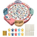 ABSDEFEN 電動釣りゲーム くるくる魚釣り かわいい魚 多機能玩具 フィッシング おもちゃ 音楽回転 ミュート可能 遊び 子供 人気 誕生日 贈り物 入園お祝い クリスマス プレゼント (電池式(ピンク))(2)