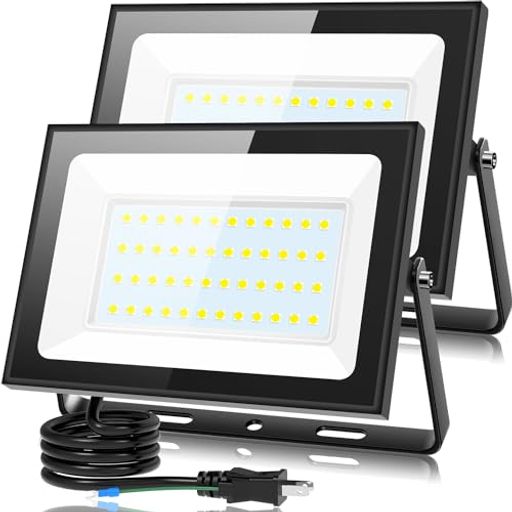 KIWEN【超薄型・2個セット】LED投光器80W10000LM昼光色ledライト屋外IP66防水豪雨対応作業灯led100V対..