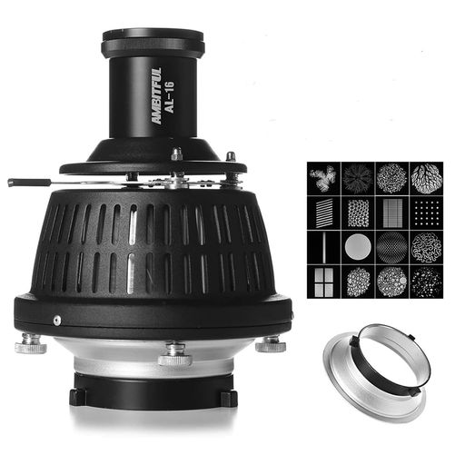 AMBITFULAL-16フォーカライズコニカルスヌートオプティカルコンデンサーアート特殊効果形状と色のゲル..