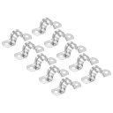 PATIKIL5.6”/30mm硬質パイプストラップクランプ10個セット304ステンレス製2つ穴U字型チューブクリップパイプ固定ホルダー