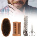 ひげはさみ、4 ピースひげ櫛、MOUSTACHE SCISSOR 4PCS BEARD COMB MEN BEARD KIT MOUSTACHE BRUSH B...