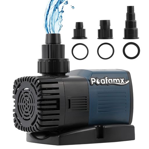 Poafamx小水中ポンプ排水ポンプ吐出量9000L/h最大揚程5.3m70W110Vノズル3つ静音設計ガーデニング/水換え/池/水族館/水槽の水循環/庭・農業の水やり(JTP-9000(110V))