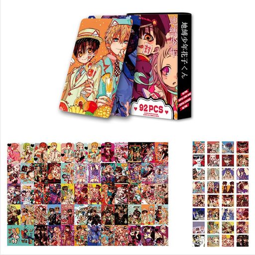 92枚入りLOMOカード地縛少年花子くんグッズステッカートレカキャラクターフォトカードコレクション非公..