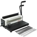 RAYSOONERTD-1500B34製本機角穴1~34穴まで調整可能パンチングと製本が一体化穴あけパンチA4、A5、B5用紙対応15枚パンチ可能手動強力省力ル...