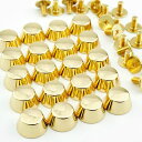 底鋲真鍮製ネジ式台形型20個セットバッグカバンレザークラフト(ゴールド)