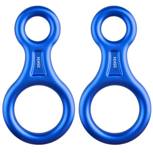 TRIWONDER 35KN エイト環 スリング 登山 ロッククライミング 懸垂下降減速器 空中作業 レスキューエイト (ブルー - 2個) TRIWONDER 35KN エイト環 スリング 登山 ロッククライミング 懸垂下降減速器 空中作業 レスキューエイト (ブルー - 2個)