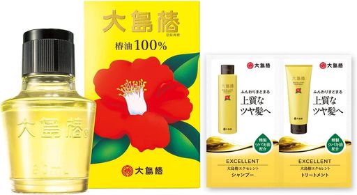 大島椿 60ML おまけ付 椿油100% ヘアオイル スタイリング剤 マルチオイル しっとり 肌 頭皮 全身 洗い流さないトリートメント メンズ レディース