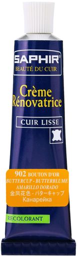 [サフィール ブルー] 革製品 合皮のキズかくし レノベイティング カラー 補修 クリーム チューブ 25ML 靴 バッグ ジャケット ソファ 色あせ 革 レザー 着色 塗料 902 バターキャップ
